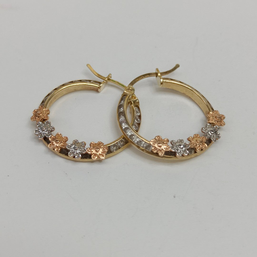ARRACADAS PAR ORO 14 K 2.8 GRMS (SEMINUEVO)