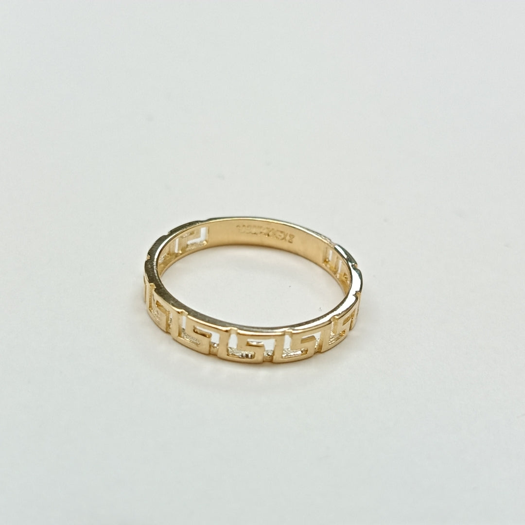ANILLO ARGOLLA C GRECAS 14K 7 TALLA 1.4 GR (NUEVO)