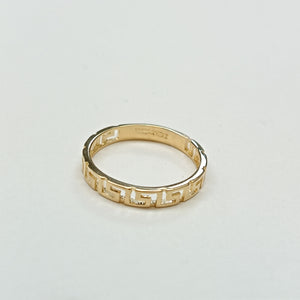ANILLO ARGOLLA C GRECAS 14K 7 TALLA 1.4 GR (NUEVO)