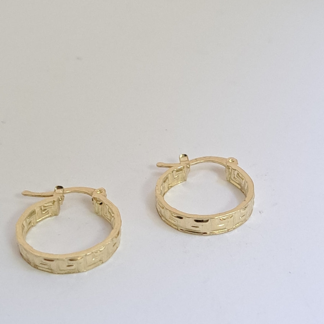 ARETES ARRACADAS FIG GRECAS 14K 1.8 GR (NUEVO)