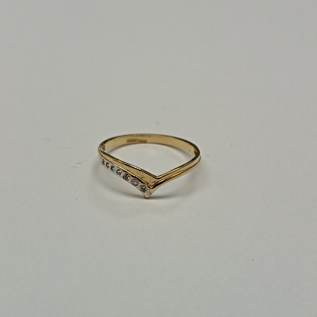 ANILLOS CON CIRCONIAS 14K TALLA 7 1 GR (NUEVO)