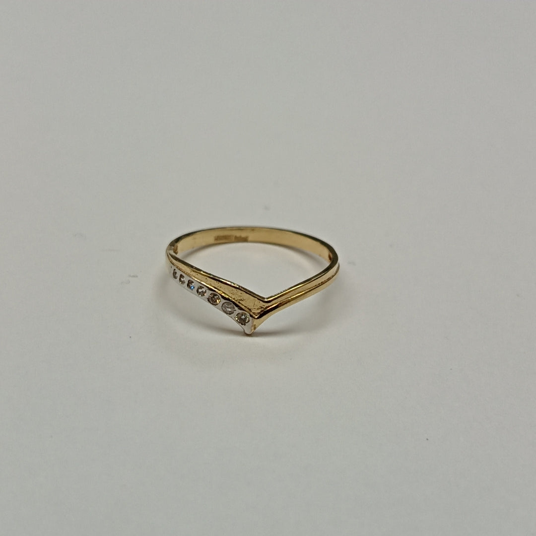 ANILLOS CON CIRCONIAS 14K TALLA 7 1 GR (NUEVO)