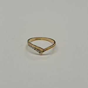 ANILLOS CON CIRCONIAS 14K TALLA 7 1 GR (NUEVO)
