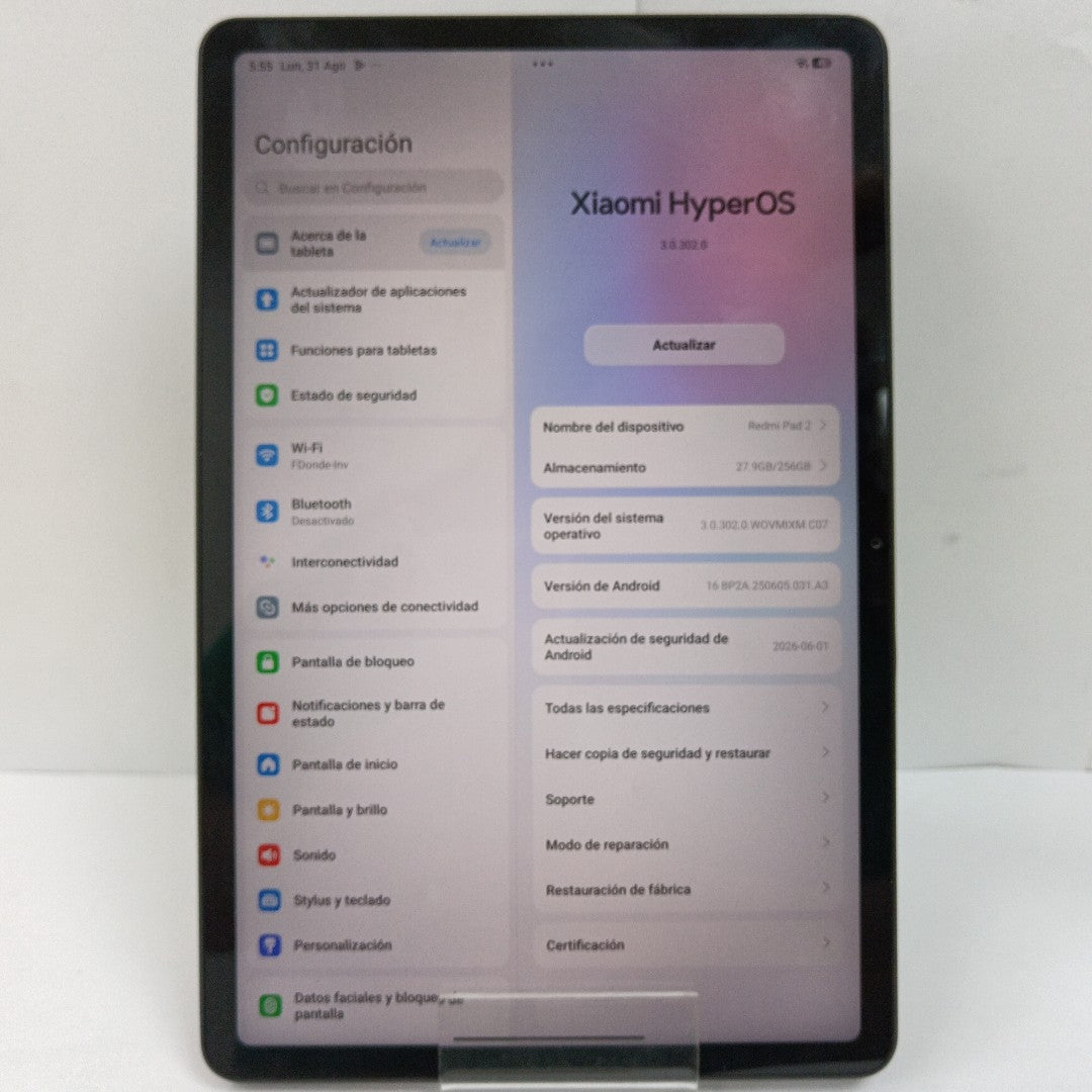 TABLETA XIAOMI REDMI PAD 2 25040RP0AG (2025) 256 GB 8 GB RAM (SEMINUEVO)