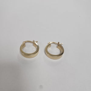 ARETES ARRACADA LISA 14K 2.1 GR (NUEVO)