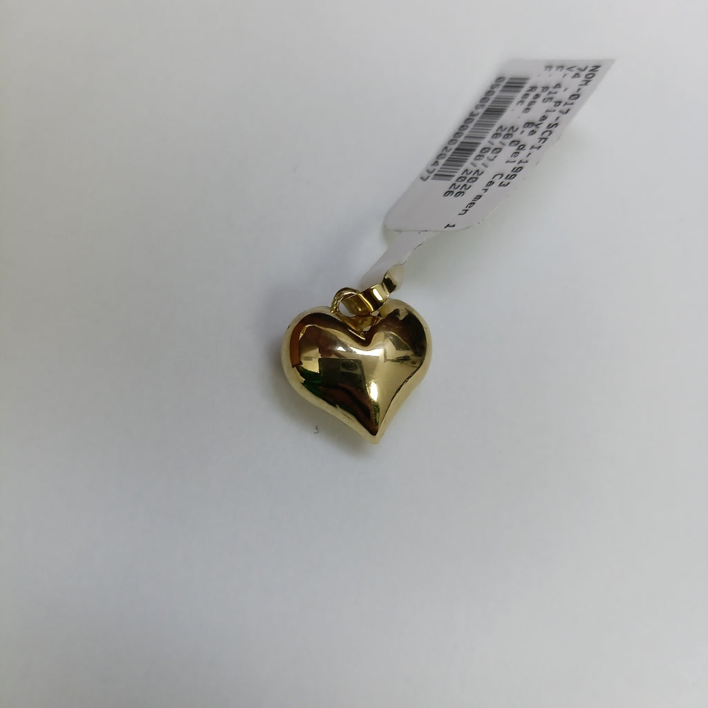 DIJE TEJIDO CORAZON LISO 14K 1.2 GR (NUEVO)