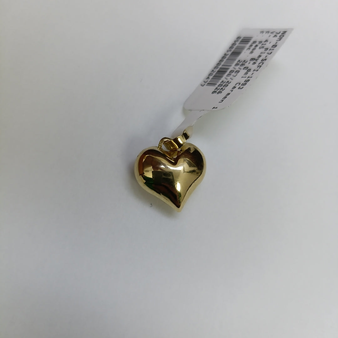 DIJE TEJIDO CORAZON LISO 14K 1.2 GR (NUEVO)