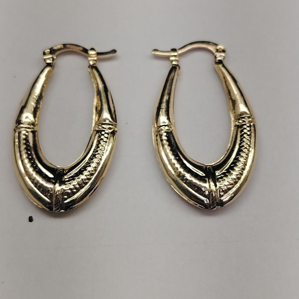 ARETES ARRACADAS ESTRIADAS 14K 2.6 GR (NUEVO)