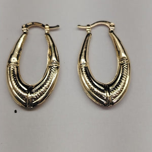 ARETES ARRACADAS ESTRIADAS 14K 2.6 GR (NUEVO)
