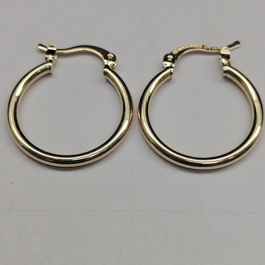 ARETES TEJIDO ARRACADAS LISAS 14K 1.2 GR (NUEVO)