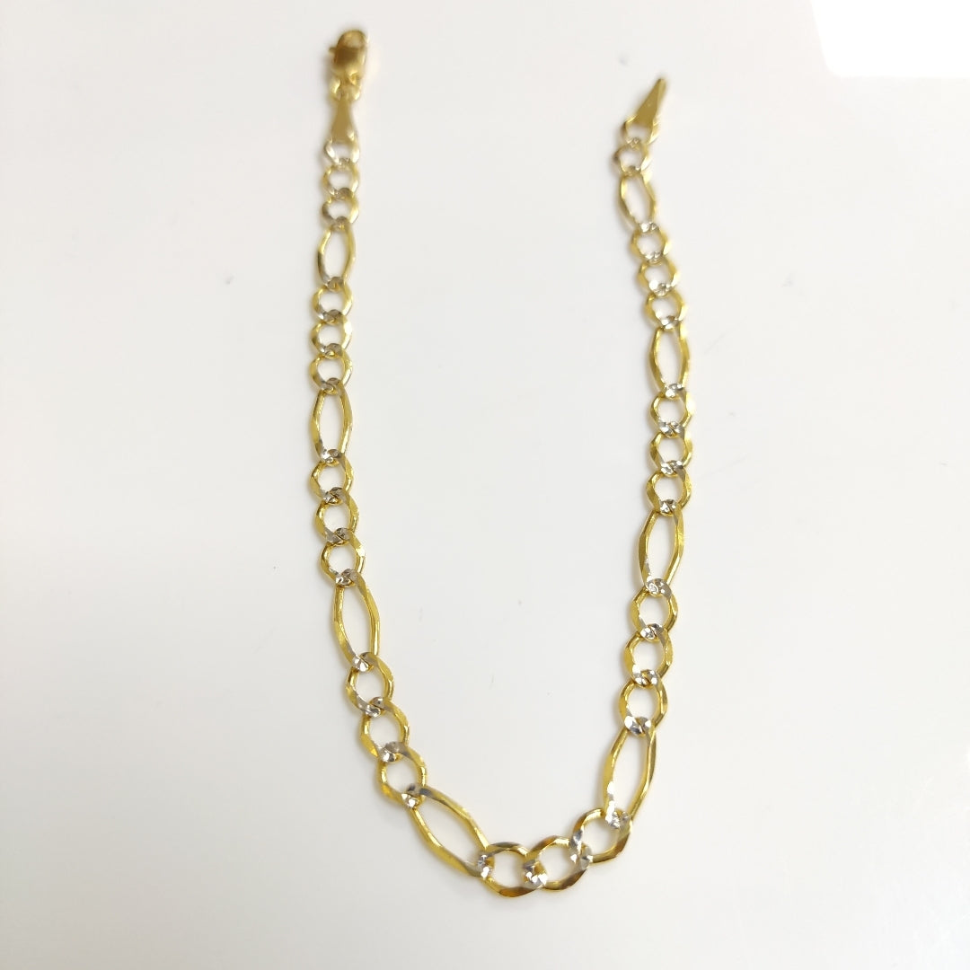 PULSERA 3X1 DIAMANTADA 14K 18 CM 2.7 GR (NUEVO)
