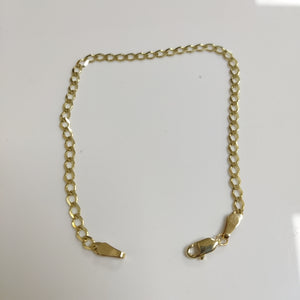 PULSERA TEJIDO BARBADA 14K 21 CM 3.9 GR (NUEVO)