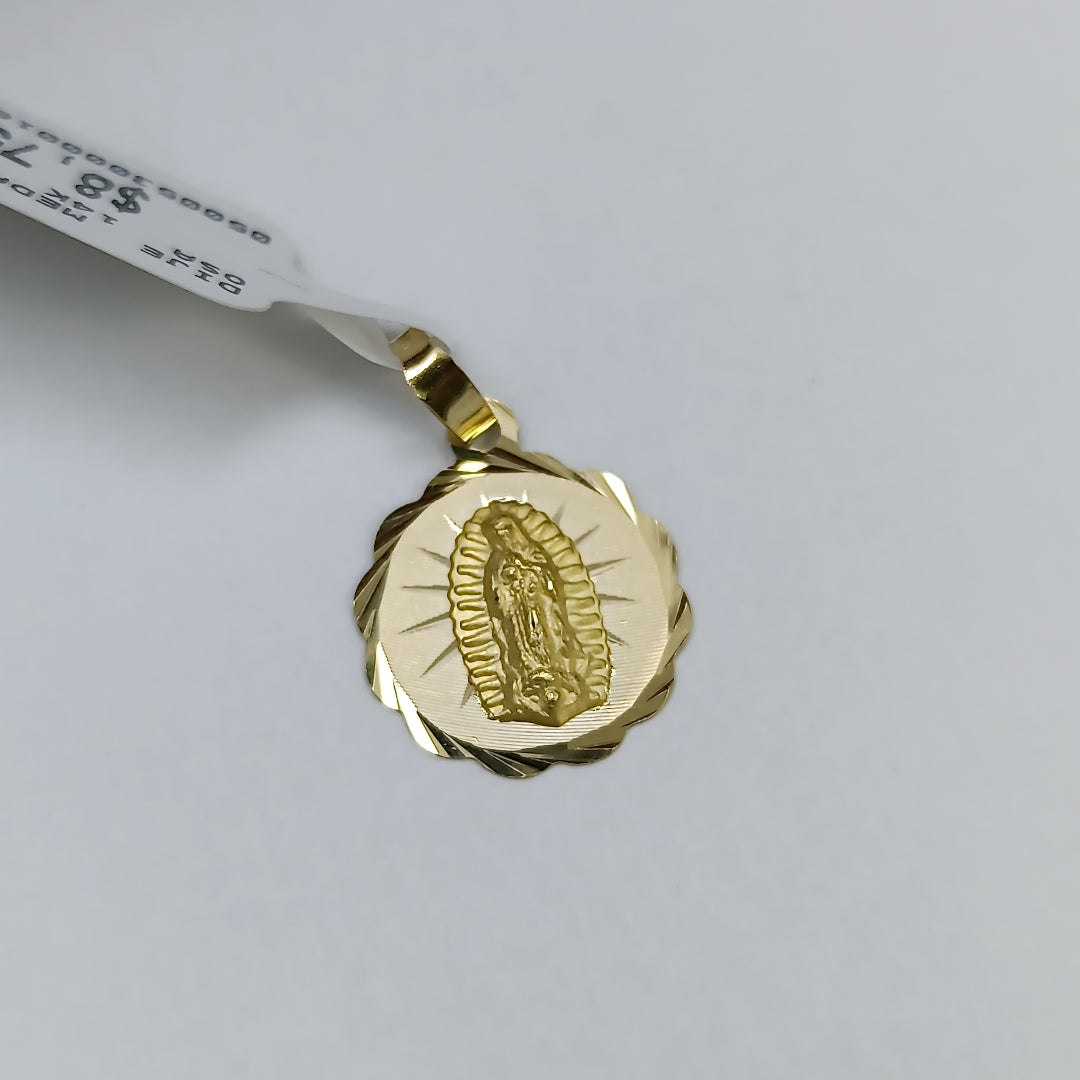 DIJE MEDALLA RELIGIOSA 14K 0.8 GR (NUEVO)