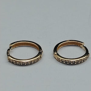 ARETES ARRACADA C CIRCONIAS 14K 1.5 GR (NUEVO)