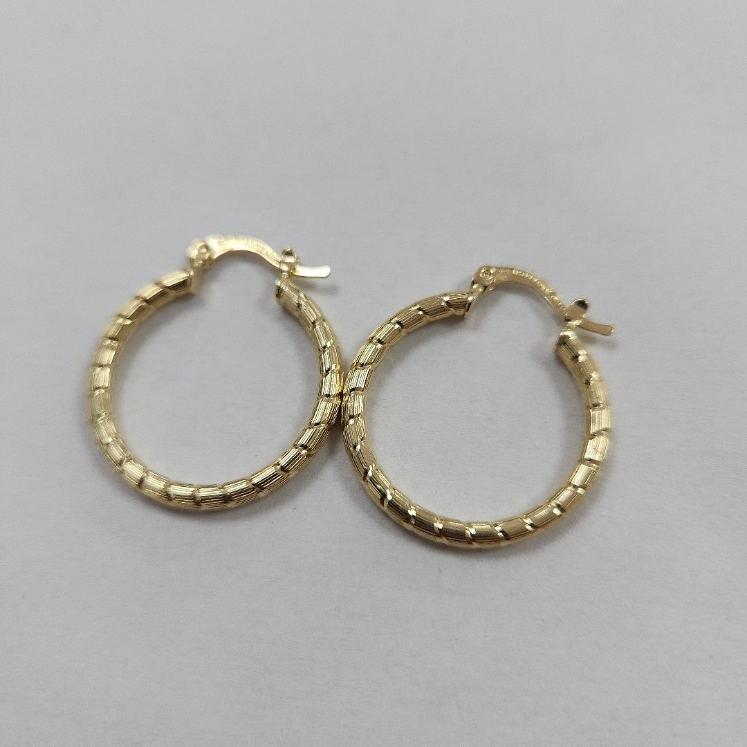 ARETES ARRACADAS LABRADAS 14K 3.2 GR (NUEVO)