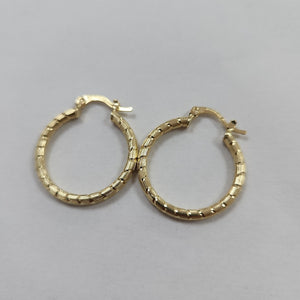 ARETES ARRACADAS LABRADAS 14K 3.2 GR (NUEVO)