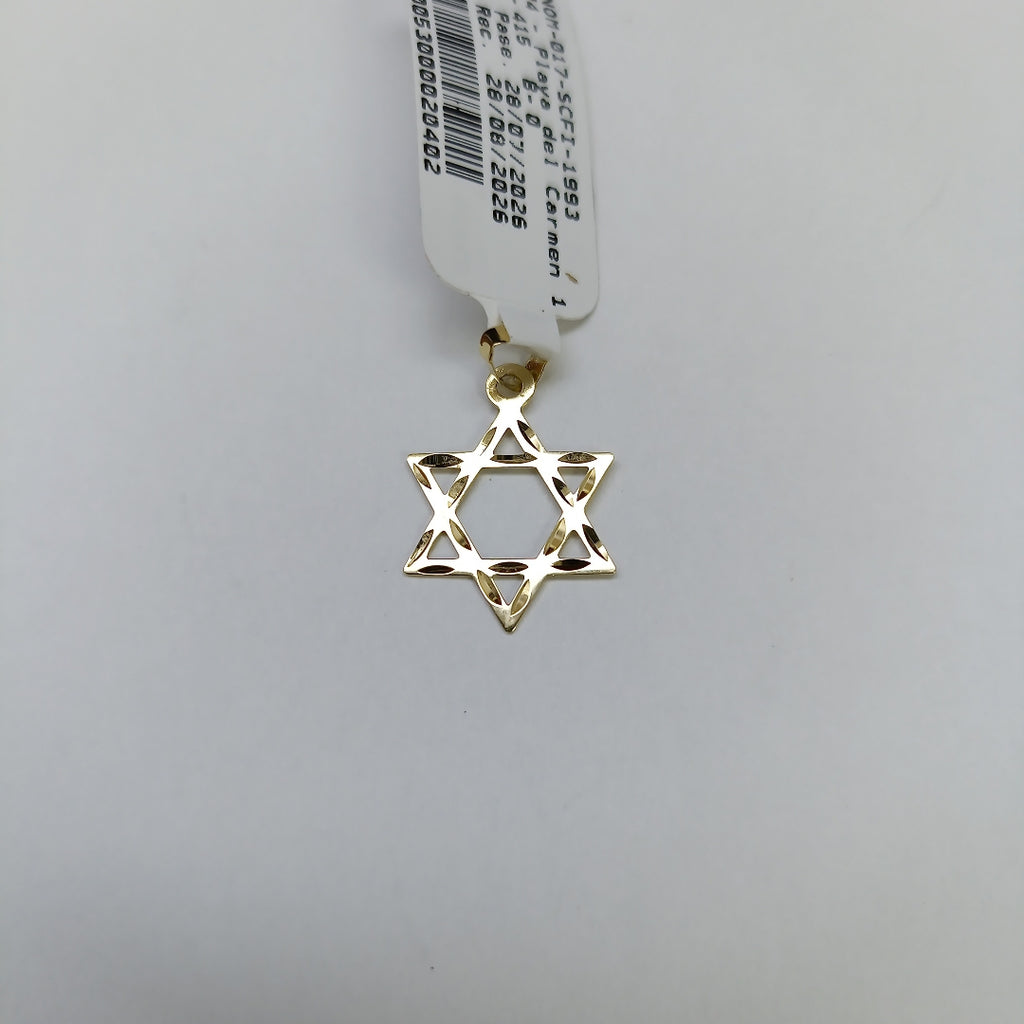 DIJE TEJIDO ESTRELLA DE DAVID 14K 0.5 GR (NUEVO)
