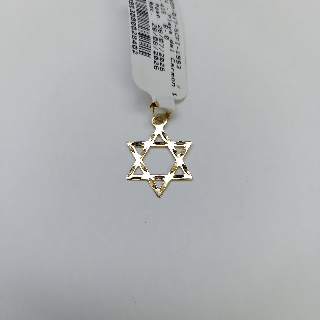 DIJE TEJIDO ESTRELLA DE DAVID 14K 0.5 GR (NUEVO)