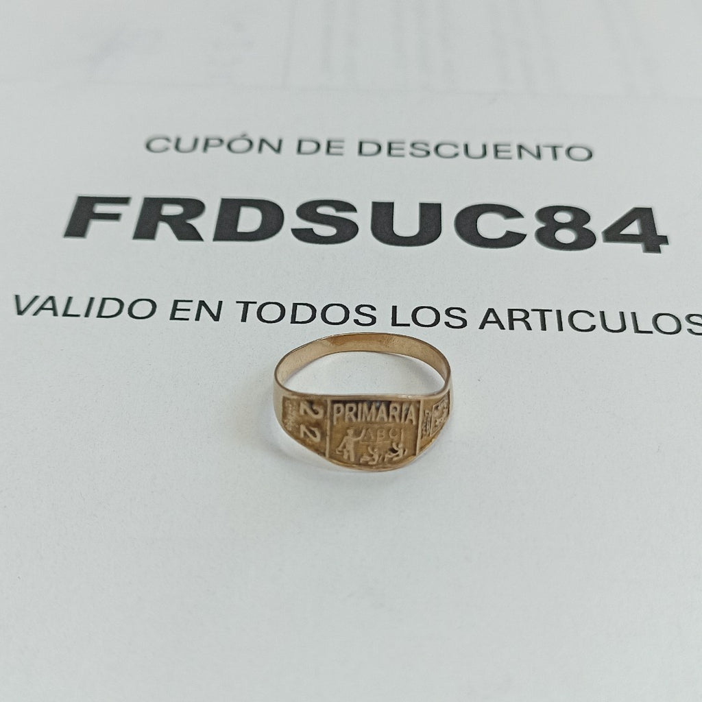 ANILLO DE GRADUACIÓN ORO 8 K 1 GRMS (SEMINUEVO)