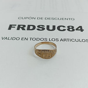 ANILLO DE GRADUACIÓN ORO 8 K 1 GRMS (SEMINUEVO)