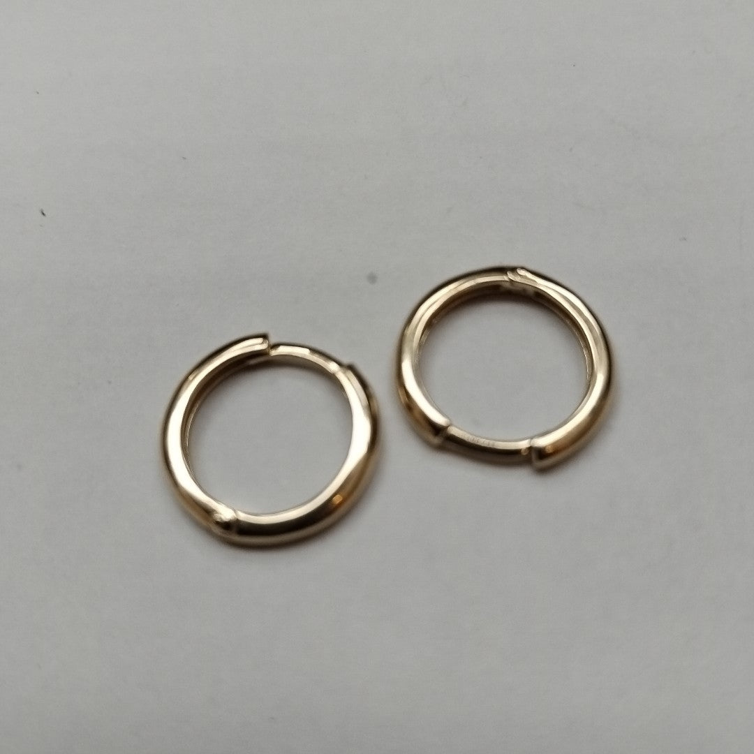 ARETES HUGGIES LISAS 14K 1.5 GR (NUEVO)