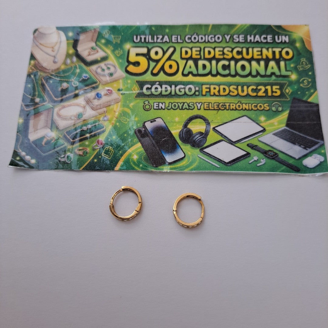 ARRACADAS PAR ORO 10 K 1,10 GRMS (SEMINUEVO)