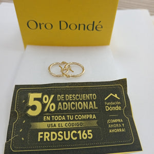 ARETES ARRACADAS TRENZADAS 14K 18 1.6 GR (NUEVO)