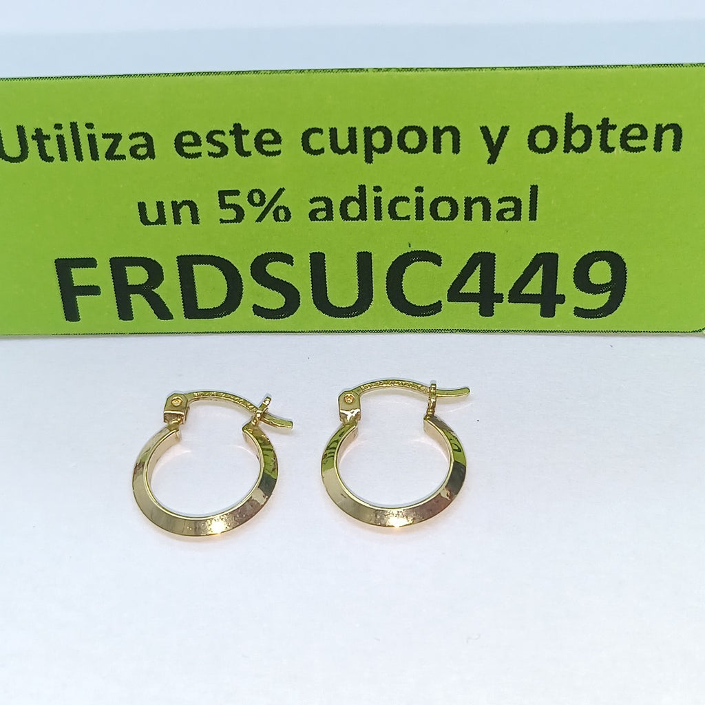 ARRACADAS PAR ORO 14 K 1,10 GRMS (SEMINUEVO)