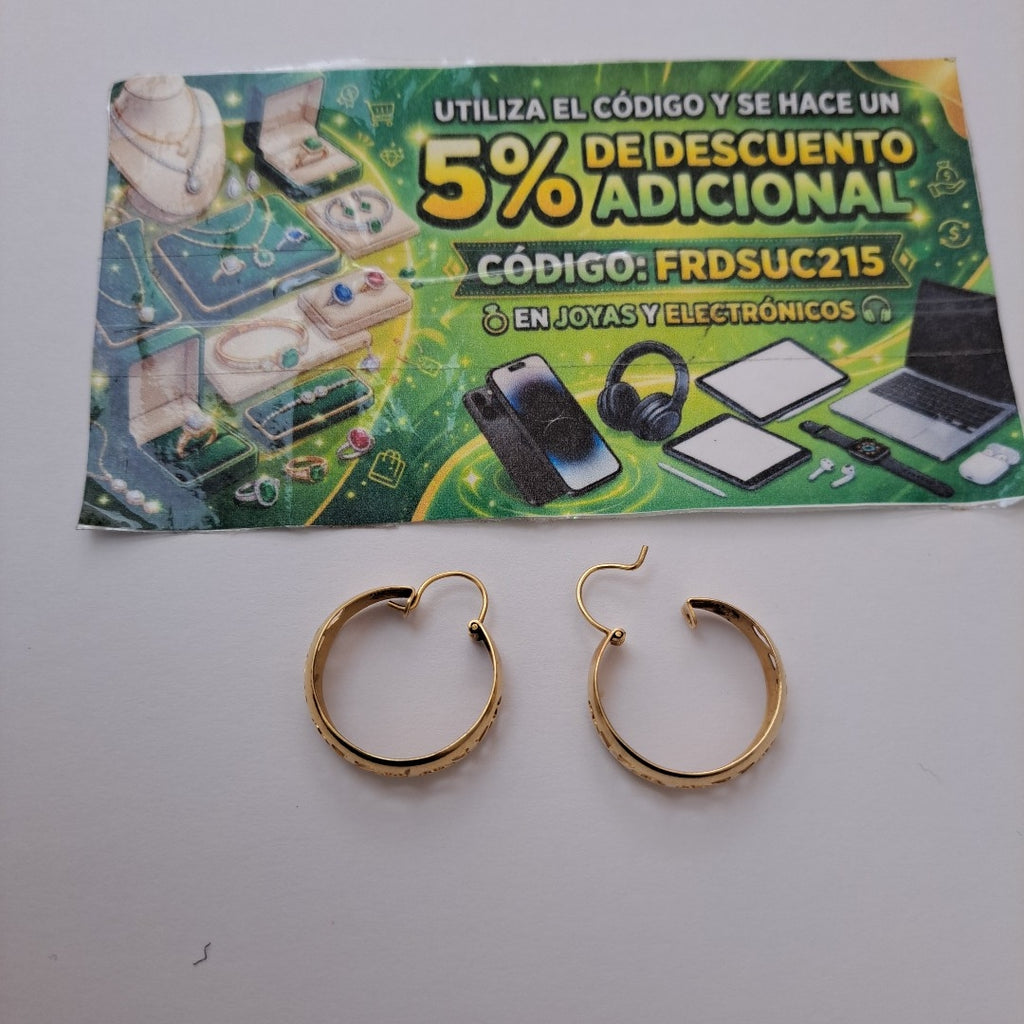 ARRACADAS PAR ORO 14 K 3,80 GRMS (SEMINUEVO)