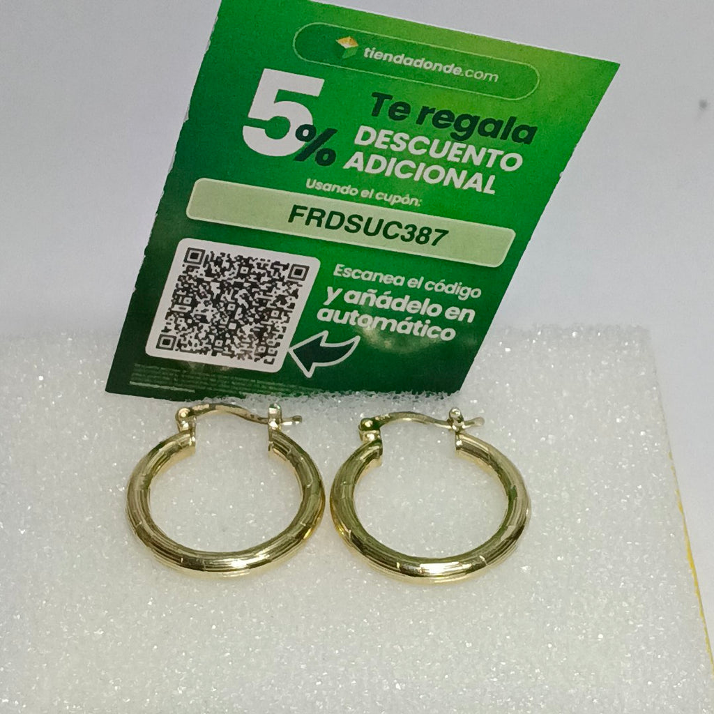 ARETES ARRACADAS 14K 2.7 GR (NUEVO)
