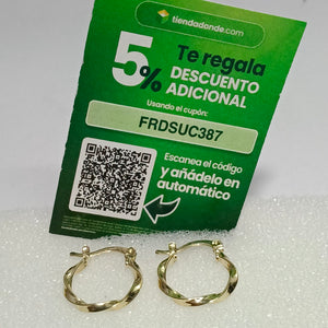 ARETES ARRACADAS TORZAL 14K 1.1 GR (NUEVO)