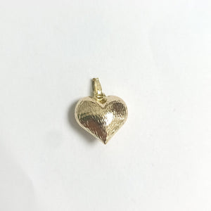 DIJE TEJIDO CORAZON LABRADO 14K 1.1 GR (NUEVO)