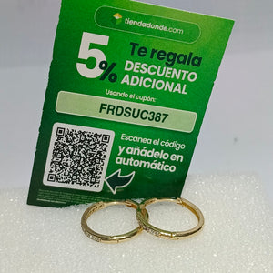 ARETES ARRACADAS C CIRCONIAS 14K 1.9 GR (NUEVO)