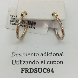 ARETES ARRACADAS COMBINADAS 14K 2.1 GR (NUEVO)