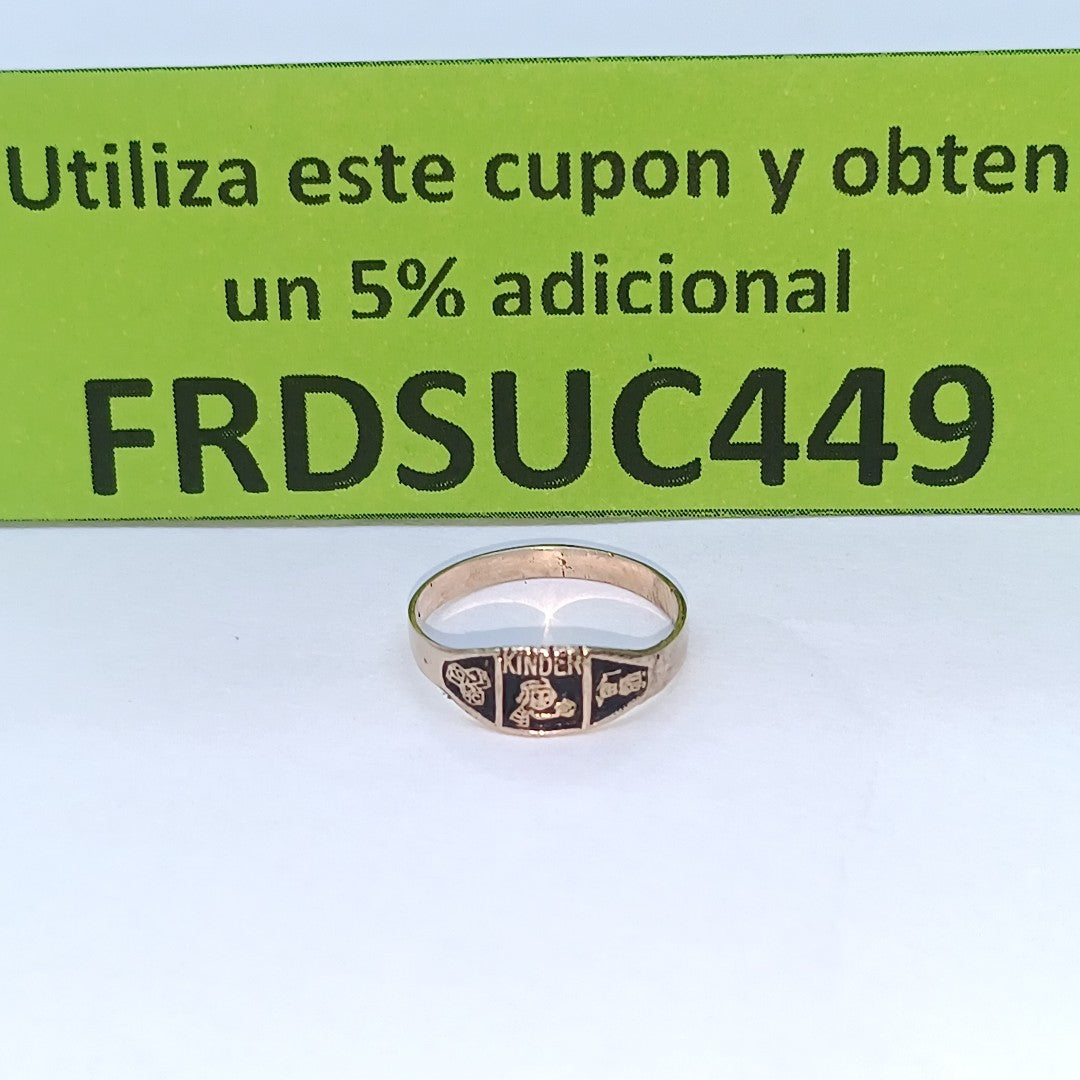 ANILLO DE GRADUACIÓN ORO 8 K 0.7 GRMS (SEMINUEVO)