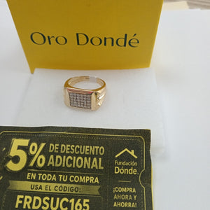 ANILLO C CIRCONIAS 14K 10 TALLA 6.3 GR (NUEVO)