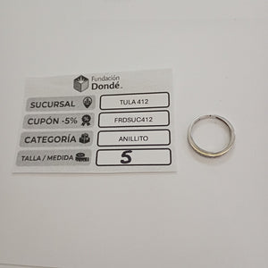 ANILLITO ORO BLANCO 14 K 1.8 GRMS (SEMINUEVO)