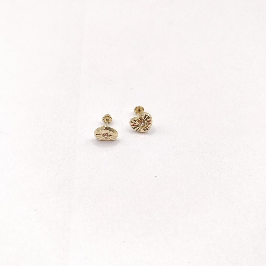 BROQUELES BROQUEL FIG CORAZON C CIRCONIA 14K 0.2603 GR (NUEVO)