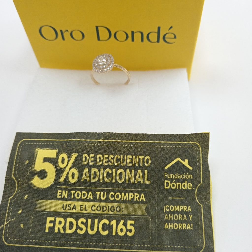 ANILLO ANILLITO C CIRCONIAS 14K 7 TALLA 1.9 GR (NUEVO)