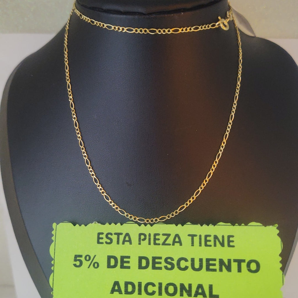 CADENA TEJIDO 3X1 14K 55 CM 2.3 GR (NUEVO)