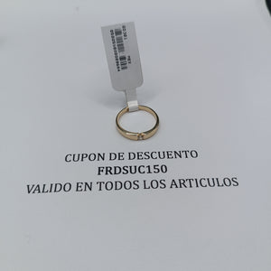ANILLO ANILLITO SOLITARIO C CIRCONIA 14K 8 TALLA 2.6 GR (NUEVO)