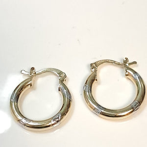 ARETES ARRACADAS COMBINADAS 14K 1.6 GR (NUEVO)