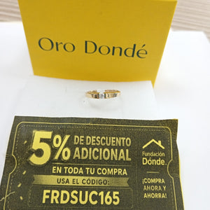 ANILLO ANILLITO SOLITARIO C CIRCONIA 14K 7 TALLA 2.5 GR (NUEVO)