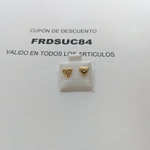 BROQUELES BROQUEL FIG CORAZON C CIRCONIA 14K 0.2614 GR (NUEVO)