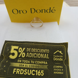 ANILLOS CORAZON 14K TALLA 7 1.7 GR (NUEVO)