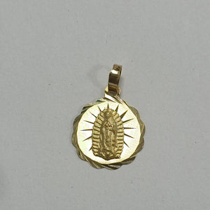 DIJE MEDALLA RELIGIOSA 14K 0.7 GR (NUEVO)