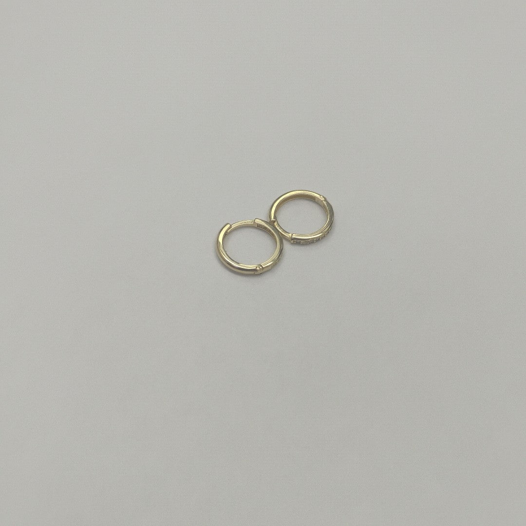 ARETES ARRACADA C CIRCONIAS 14K 1.6 GR (NUEVO)