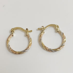 ARETES ARRACADAS COMBINADAS 14K 2.1 GR (NUEVO)