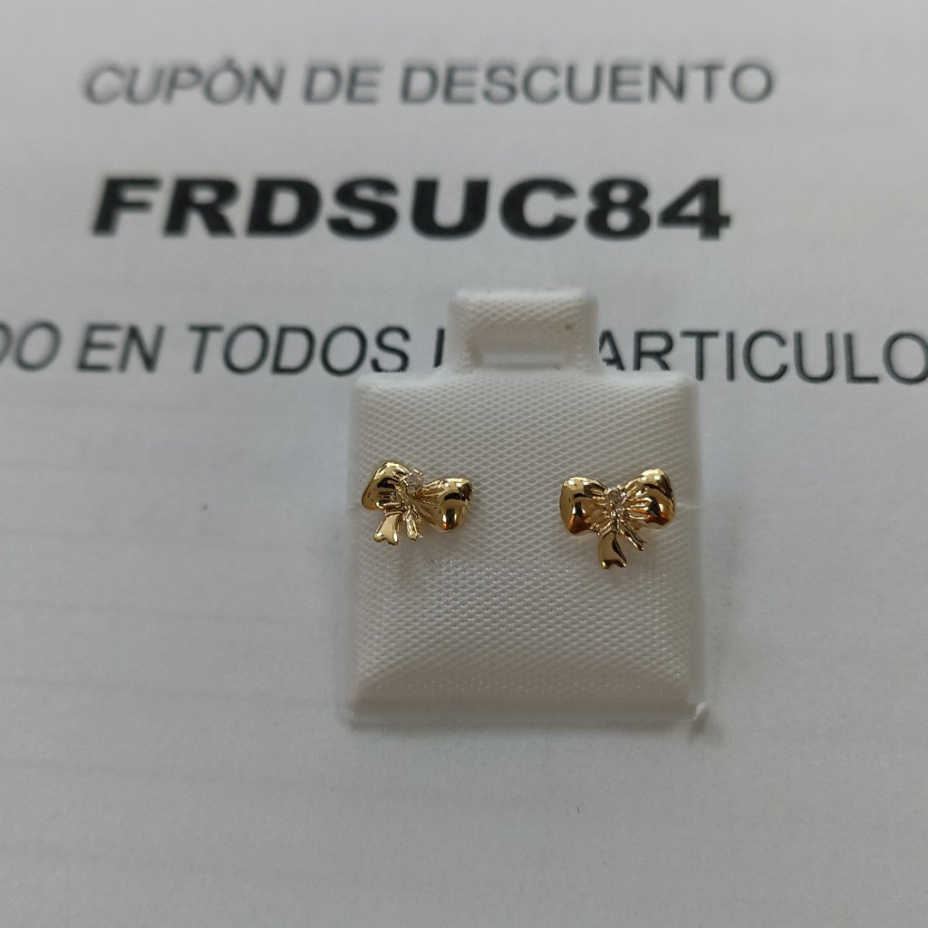 BROQUELES BROQUEL FIG MOÑO C CIRCONIA 14K 0.2441 GR (NUEVO)