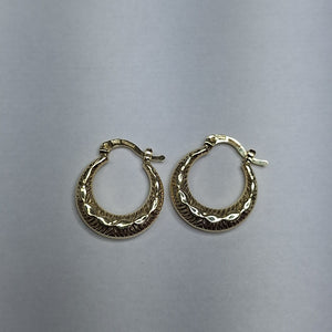 ARETES ARRACADAS HUECAS 14K 1.8 GR (NUEVO)